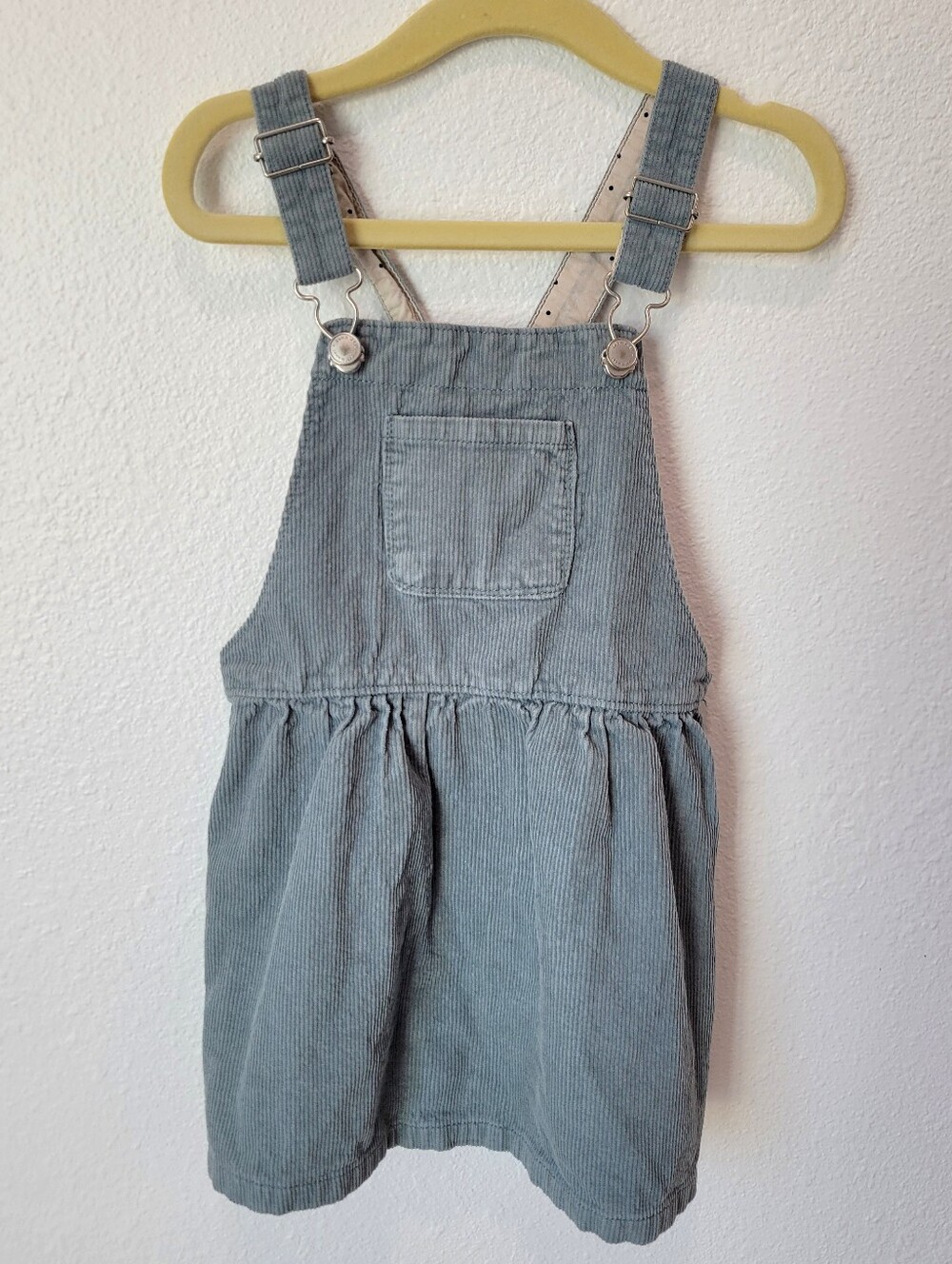 Zara Baby Corduroy Overall Dress 3-4Y Sage Green Jumper Pinafore Cottagecore